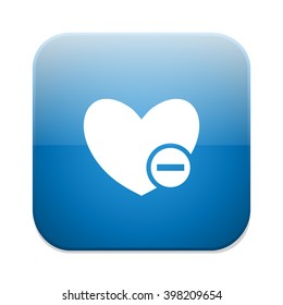 Heart icon. Remove lover button