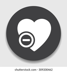 Heart icon. Remove sign