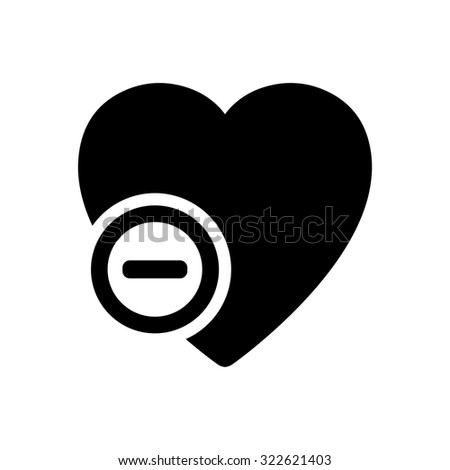 Heart icon. Remove sign