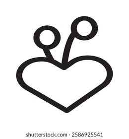 Heart icon representing love, unity, and emotional bonds. Suitable for dating apps, wedding themes, and heartfelt messages.