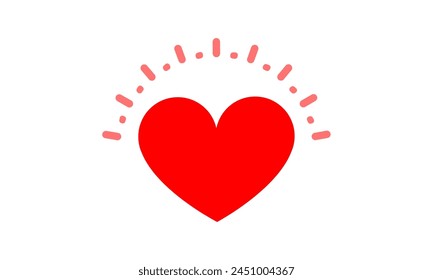 Heart icon, romance love simple symbol. Vector illustration.