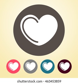 Heart Icon in round shape.