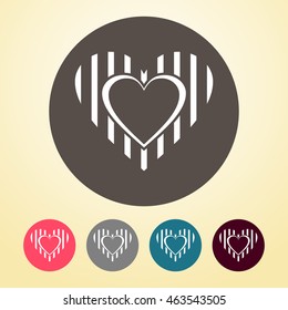 Heart Icon in round shape.