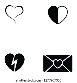 heart icon set