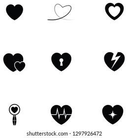heart icon set
