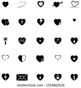 heart icon set