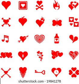 heart icon set