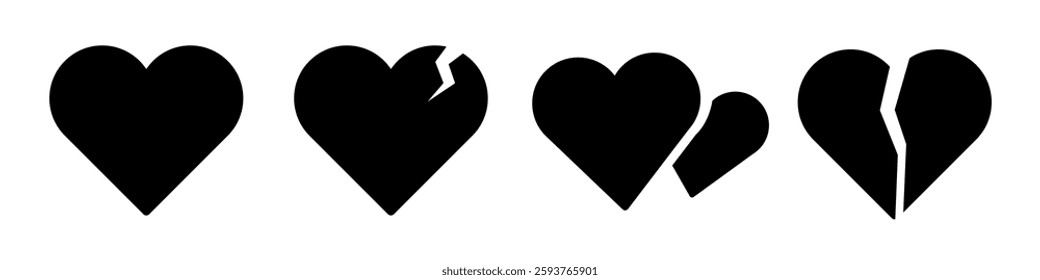  heart icon. heart icon set