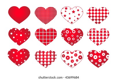 Heart icon set