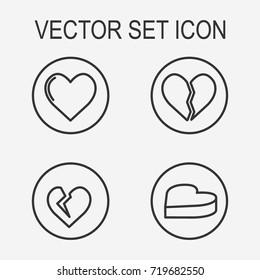 Heart icon set