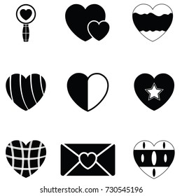 heart icon set