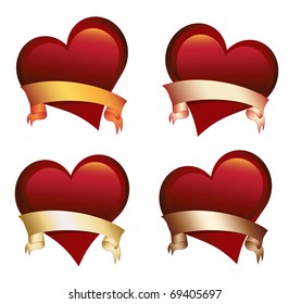 Heart icon set (also available jpg version)