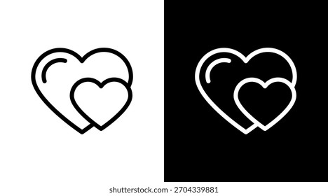 Corazón con diseño de conjunto de iconos