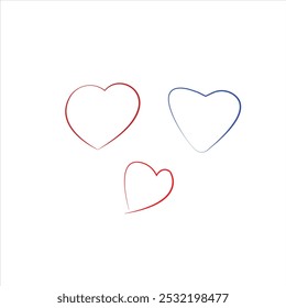 Conjunto de iconos de corazón, icono de corazón con diferente estilo. Ilustración vectorial. eps