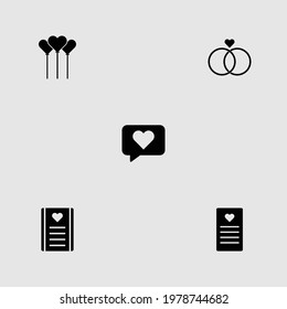 heart icon set isolated vector illustration