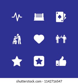 heart icon set. like, heart and heartbeat vector icon for graphic design and web