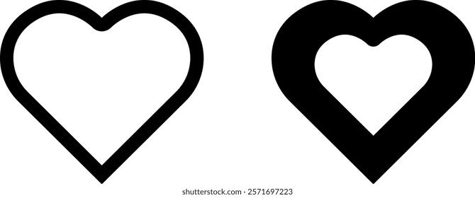 "Heart Icon Set – Love and Emotion Vector Designs"