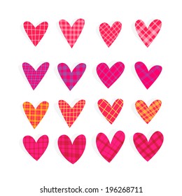heart icon set, love vector