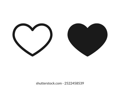 Heart icon set, love vector icon, heart icon illustration
