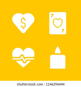 heart icon set with lover, cardiogram and favorite vector icons for web and graphic design
