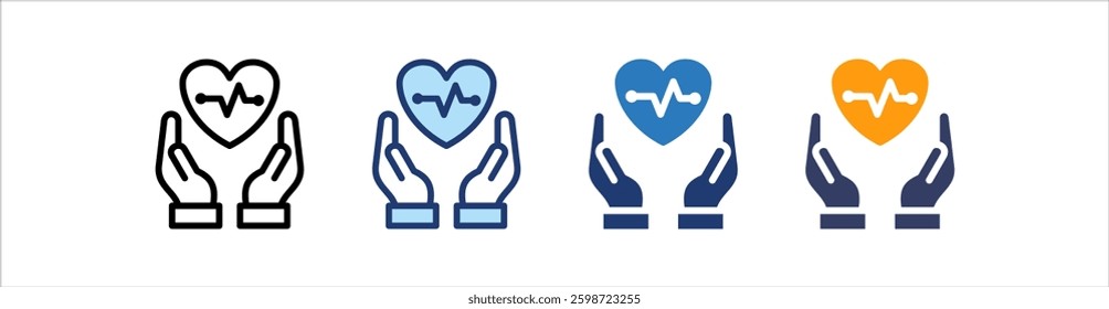 Heart Icon Set Multiple Style Collection