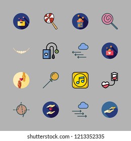 heart icon set. vector set about necklace, charity, pressure and cardiogram icons set.