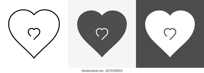 Heart icon set vector art