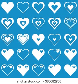 Heart icon set . Vector illustration