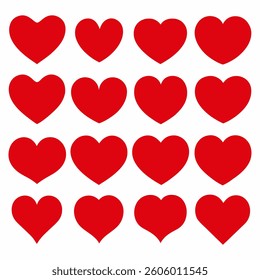 Heart Icon Set – Vector Love and Valentine Symbol Collection.