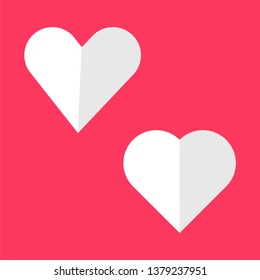 Heart icon set vector. Perfect love symbol