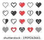 heart icon set,vector and illustration
