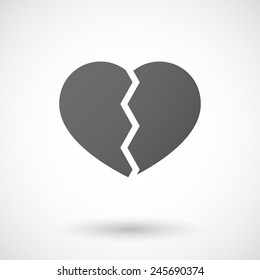 heart   icon with shadow on white background