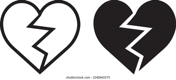heart icon shape. Set of love symbols isolated design. Black heart shapes icon set. silhouette of heart design