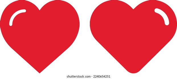 heart icon shape. Set of love symbols isolated design. Black heart shapes icon set. silhouette of heart design