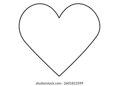 Heart, heart icon, heart shape, heart symbol isolated on a white background vector illustration
