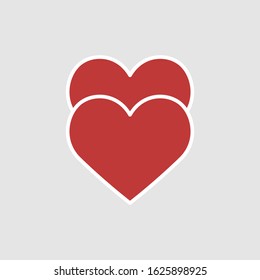 Heart icon shape vector. Love heart shape symbol. Romantic love heart shape symbol. Love shape vector illustration. Abstract heart vector. Love, passion, romantic illustration vector.