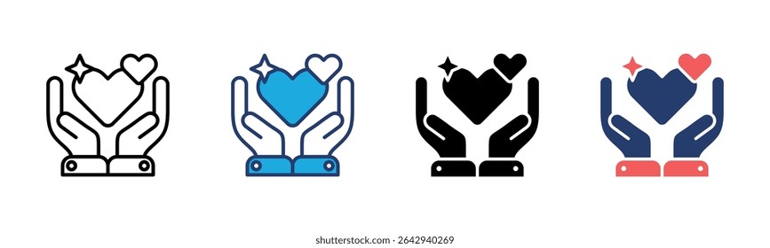 Heart icon sheet multiple style collection