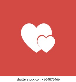 heart icon. sign design. red background