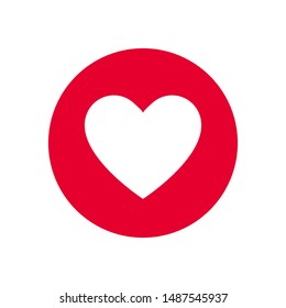 Heart icon sign of love or like isolated. Social network. Internet technology hearts. EPS 10