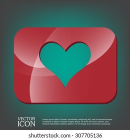 heart icon sign.  valentine icon