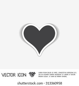 heart icon sign.  valentine icon