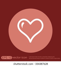 heart icon sign.  valentine icon
