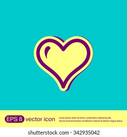 heart icon sign.  valentine icon