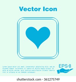 heart icon sign.  valentine icon