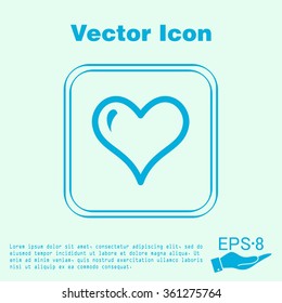 heart icon sign.  valentine icon