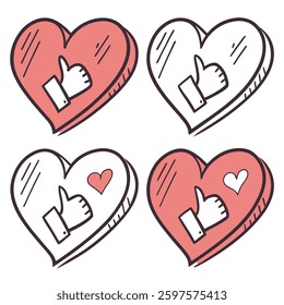 heart icon to signify “like” or “favorite” actions