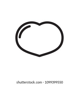 Heart icon, signs icon. Outline bold, thick line style, 4px strokes rounder edges. Vector illustration