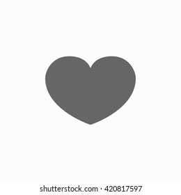 Heart icon. Silhouette heart. Heart isolated on background