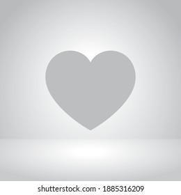 Heart icon. Silhouette of love icon. Vector illustration design.