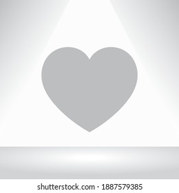 Heart icon. Silhouette of love icon. Vector illustration design.